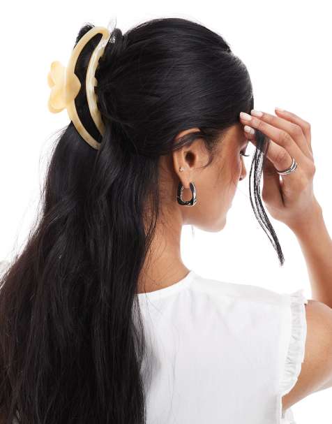 Sui Ava - Fermaglio per capelli dorato a forma di cuore aperto - view 1