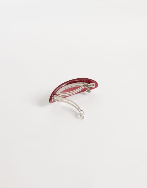 Sui Ava fermaglio per capelli ovale bordeaux, 3 di 3