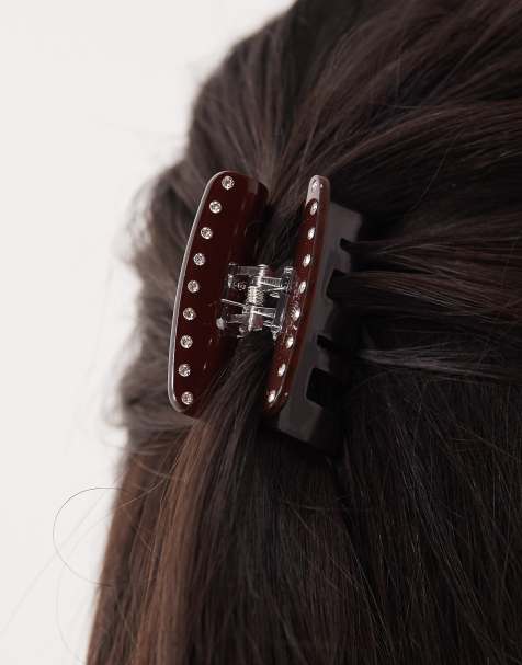 Sui Ava - Fie - Fermaglio per capelli marrone cioccolato fondente piccolo - view 1