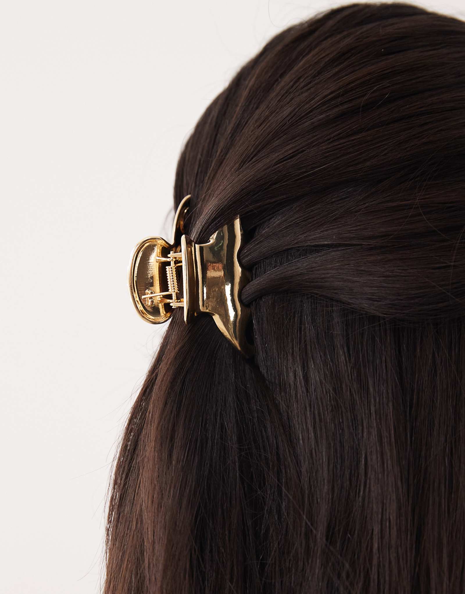 Золотой глянцевый металлический коготь для волос Sui Ava 