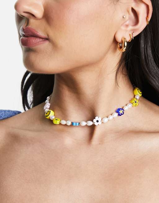 SUI AVA good vibes beaded charm necklace 