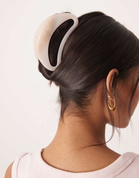 Sui Ava - Grande pince à cheveux arrondie - Crème - view 1