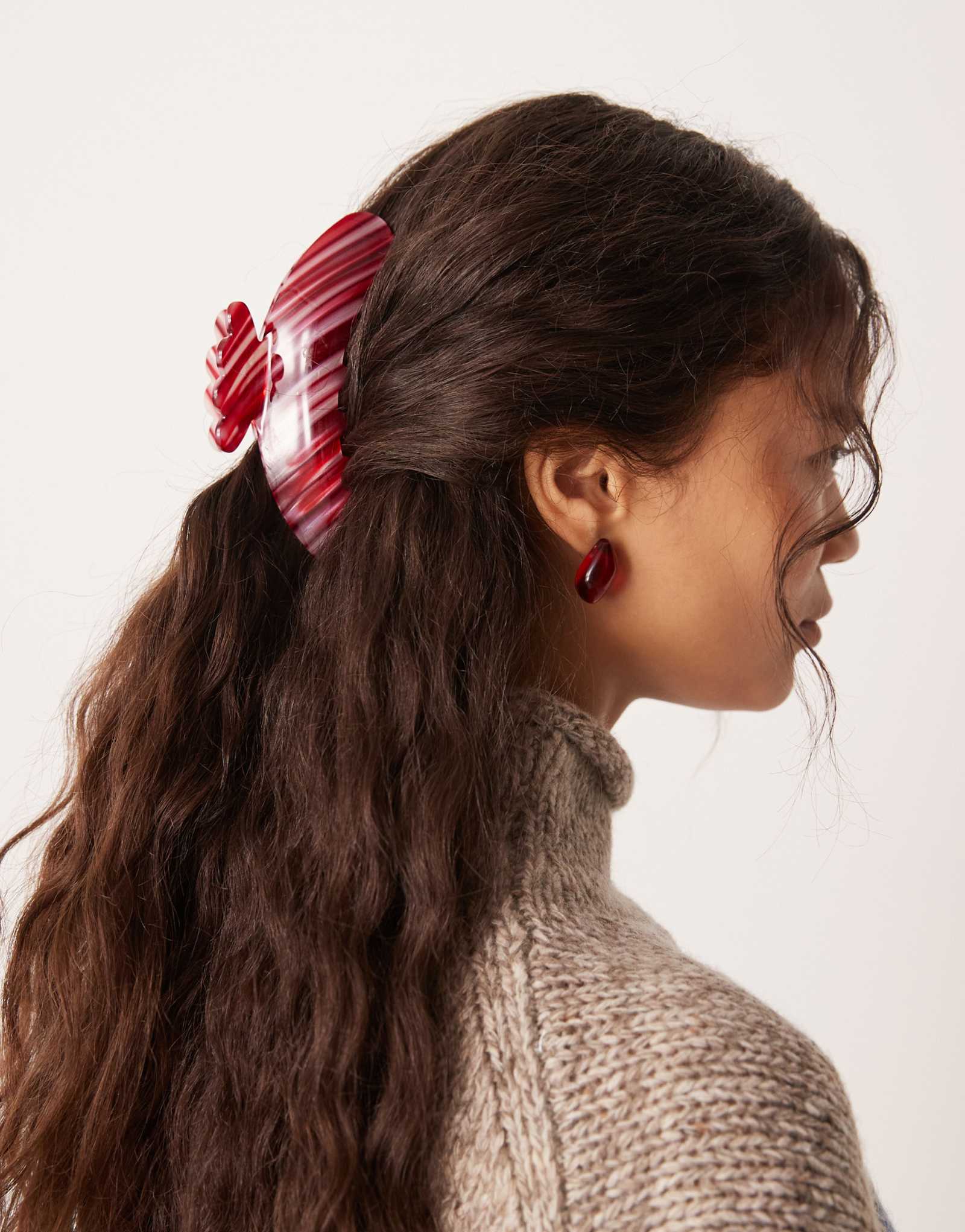 Суи Ава Хелле леденцовая трость с большим розовым когтем для волос