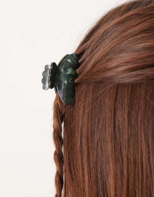 DesignB London - Fermaglio Rettangolare Per Capelli XL Color Verde Acqua Opaco - Foto 2