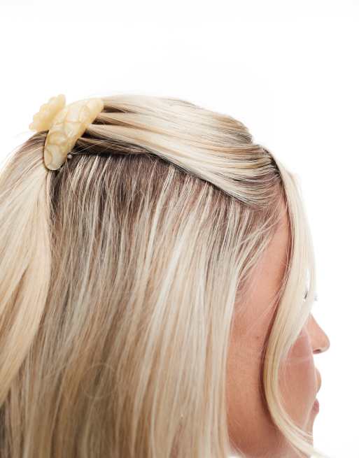 Sui Ava - Helle Flopsy - Petite pince à cheveux marbrée - Jaune