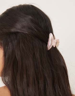 Sui Ava - Helle Fresh - Kleine Haarklammer in marmoriertem Rosa