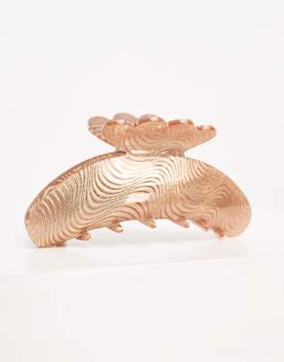 SUI AVA helle big hair claw clip in golden - ASOS Price Checker