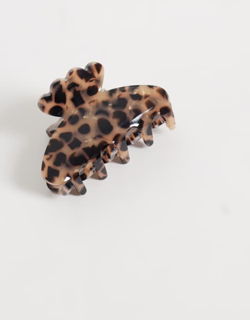 Sui Ava helle leo mini hair claw in brown tort spots, 3 of 3