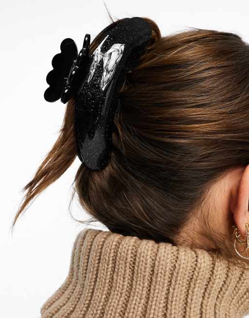 SUI AVA helle starry night big hair claw clip in black glitter, 2 of 4
