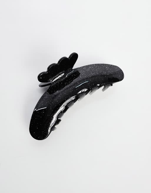SUI AVA helle starry night big hair claw clip in black glitter, 3 of 4