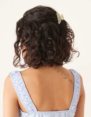 DesignB London - Fermaglio Rettangolare Per Capelli XL Color Verde Acqua Opaco - Foto 12