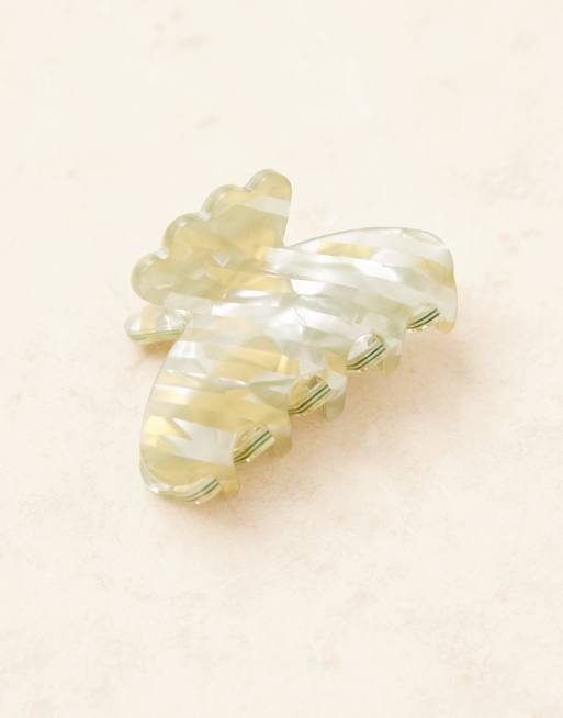 Sui Ava Helle Vacanza mini hair claw in matcha green