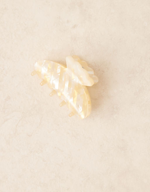Sui Ava Helle Vacanza mini hair claw in pale yellow