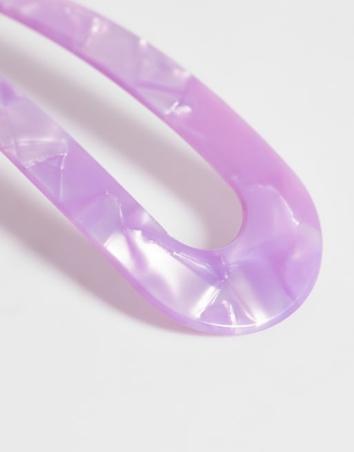 Sui Ava - Horquilla francesa para el cabello morada con diseño retorcido, 2 de 3
