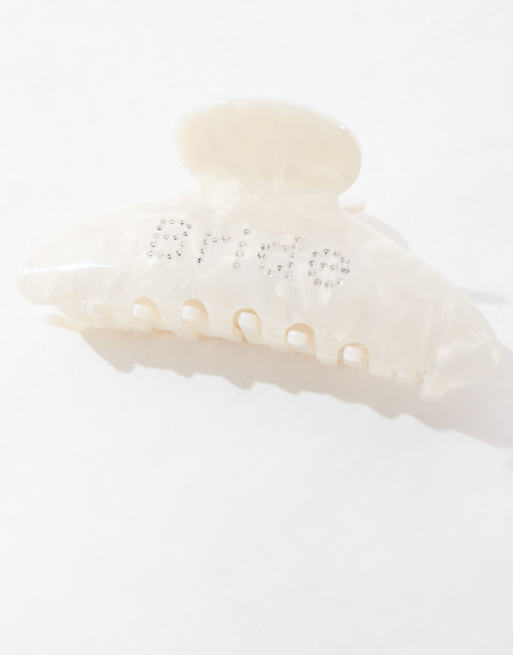 SUI AVA ida bride embellished big hair claw in cream resin , 2 of 4