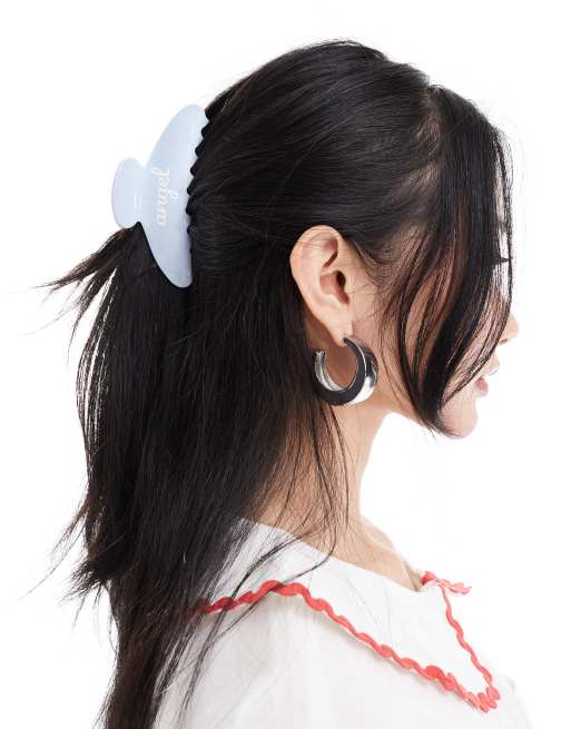 SUI AVA - Ida - Pince à cheveux avec motif « Angel » - Bleu pâle