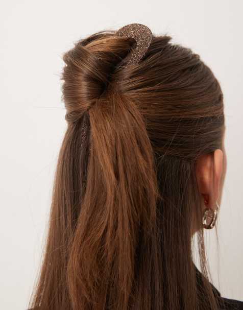 Sui Ava jingle edit french hair pin in brown - view 1