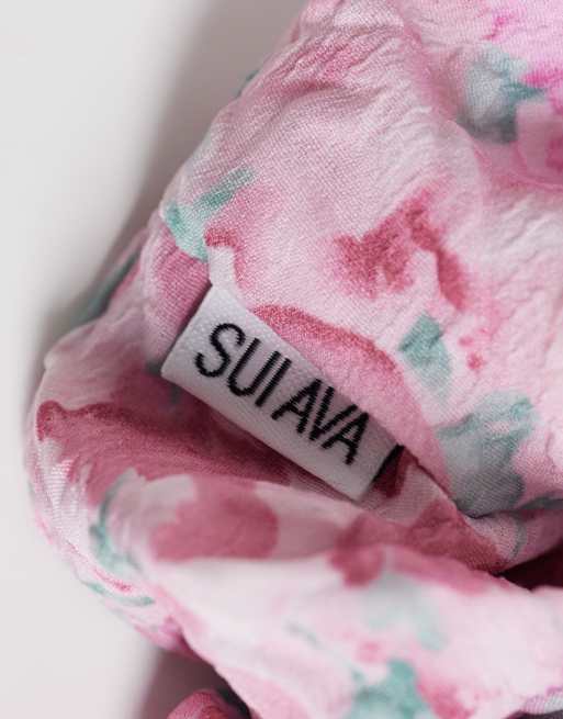 Sui Ava Julie wildflower scrunchie in roze, 3 van 3