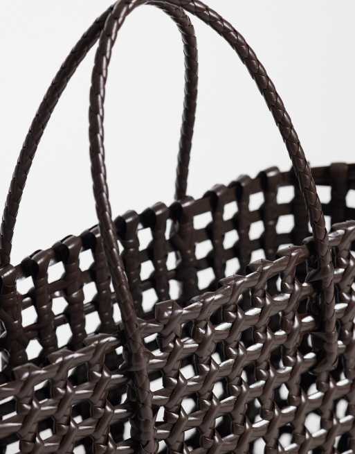 Sui Ava - Kaya - Geweven kleine tote tas in bruin, 3 van 4