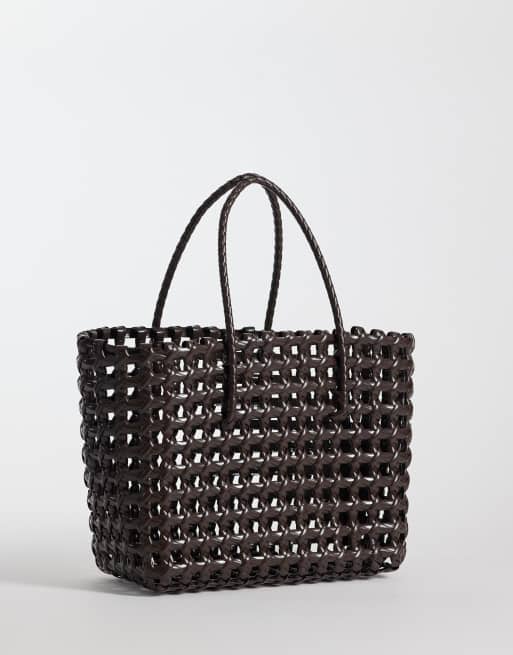 Sui Ava - Kaya - Geweven kleine tote tas in bruin, 4 van 4