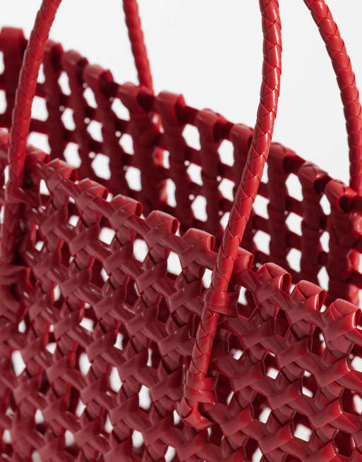 Sui Ava - Kaya - Geweven kleine tote tas in rood, 3 van 4