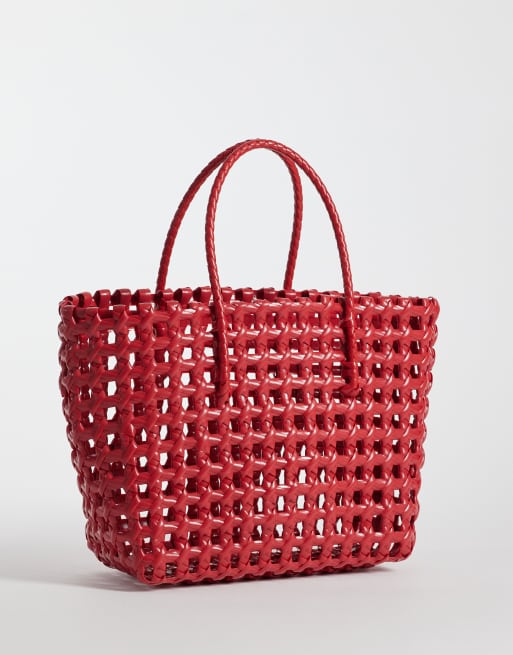 Sui Ava - Kaya - Geweven kleine tote tas in rood, 4 van 4