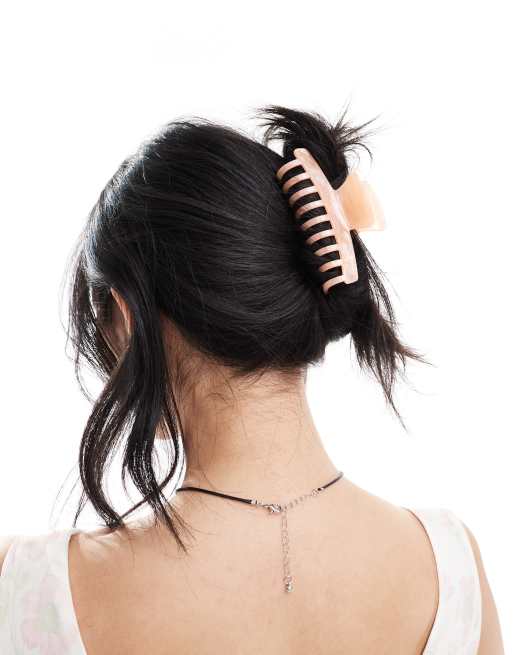 SUI AVA - Lea Paradise - Grande pince à cheveux - Orange marbré 