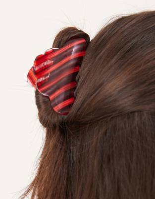 Sui Ava Sui Ava Lene Elegance big hair claw in red stripe