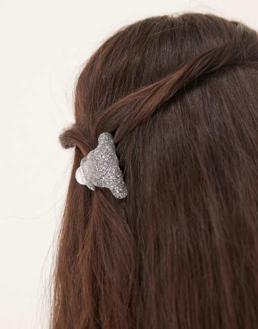 Sui Ava - Lene - Mini haarklem met glitter in zilver