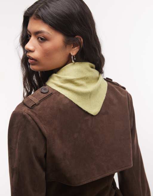 Sui Ava lille trekantet tørklæde i grøn, 2 af 3