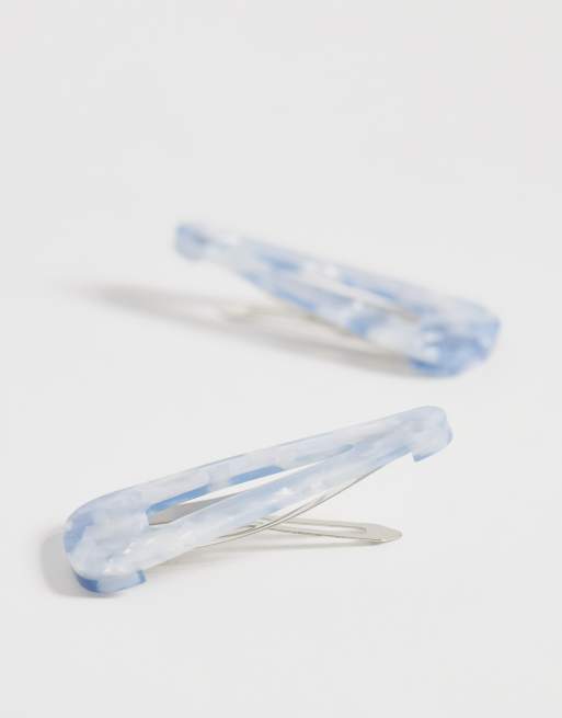 Sui Ava - Lot de 2 pinces à cheveux avec boucle - Bleu clair, 3 de 3