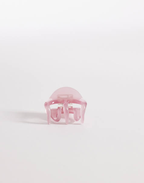 Sui Ava mini hair claw clip in pink - view 1