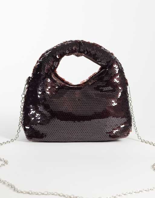 Sui Ava Mini-Handtasche mit Pailletten in Braun, 4 von 4