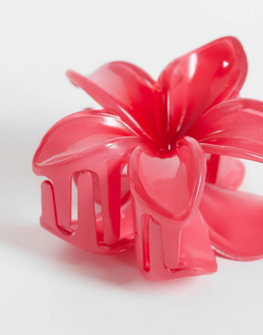 Sui Ava - Mini pince à cheveux fleur de frangipanier - Rose, 2 de 3