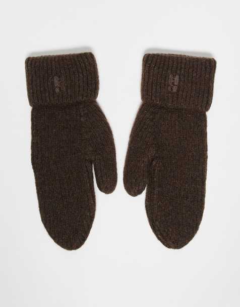 Sui Ava mittens in brown - view 1