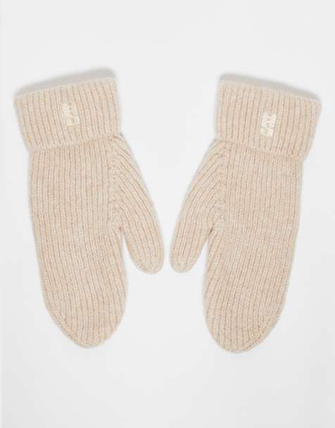 Sui Ava mittens in oatmeal - view 1