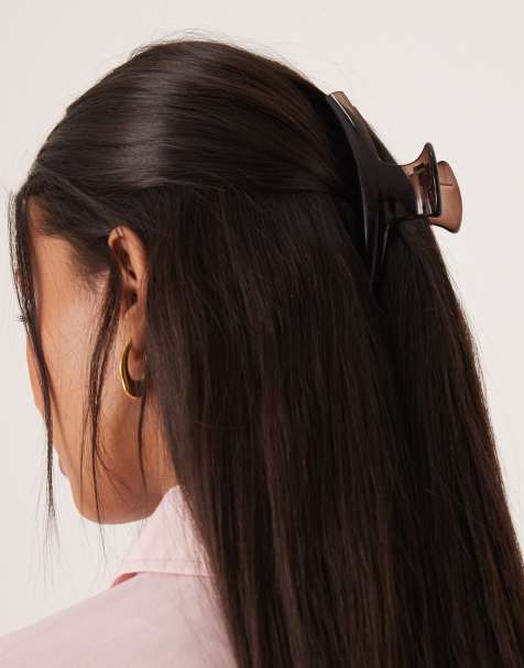 Sui Ava neapolitan large hair claw in brown - view 1