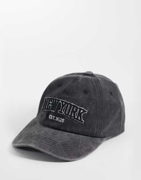 Sui Ava New York cap in washed black - view 1