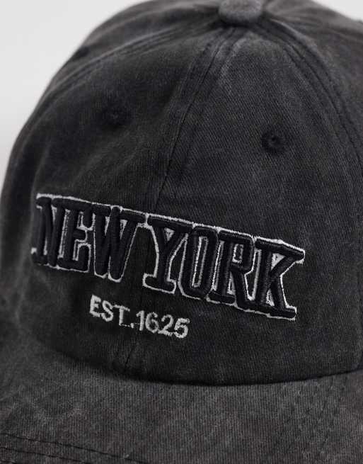 Sui Ava New York-kasket i vasket sort, 3 af 3
