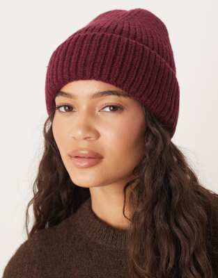 Sui Ava Sui Ava Nico beanie in bungundy-Red