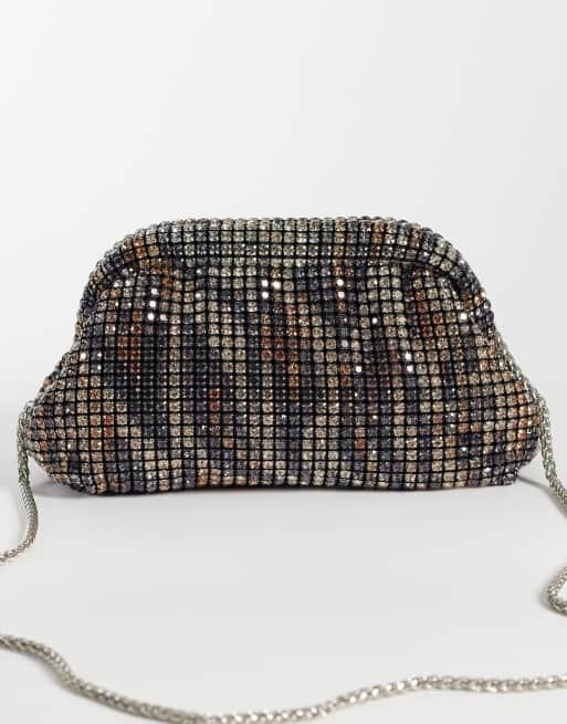 Sui Ava no silent nights bolso clutch de cristal con estampado animal, 4 de 4