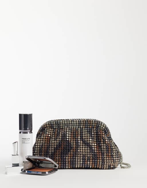 Sui Ava no silent nights clutch met kristallen in dierenprint, 2 van 4