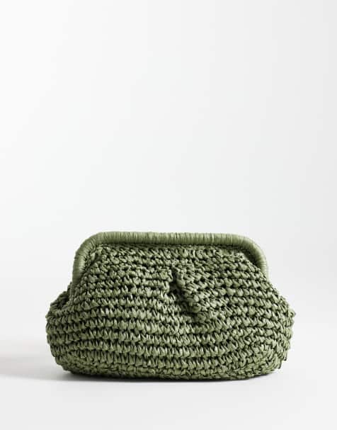 Sui Ava olivia bloom bag in olive green - view 1