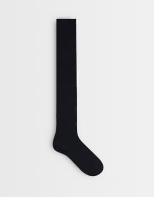 Sui Ava Overknee Socks In Black