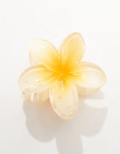SUI AVA - Plumeria - Lotusblomstformet hårklemme i gul , 2 af 4