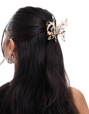 Sui Ava Sui Ava Pretty Butterfly hair clip in brown