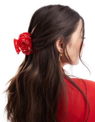 Sui Ava Rosie big hair clip in red