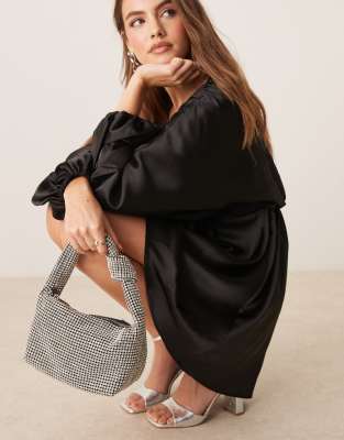 Sui Ava - Silvermoon - Sac à main à strass - Argenté