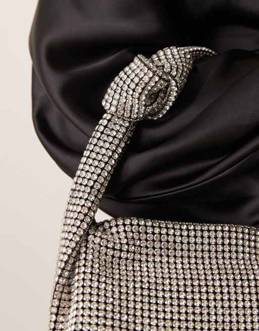 Sui Ava – Silvermoon – Silverfärgad handväska med strass, 3 av 4