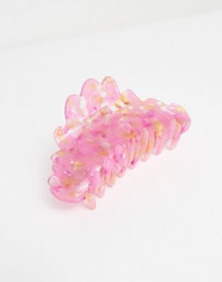SUI AVA simone craving big hair claw clip in pink - ASOS Price Checker